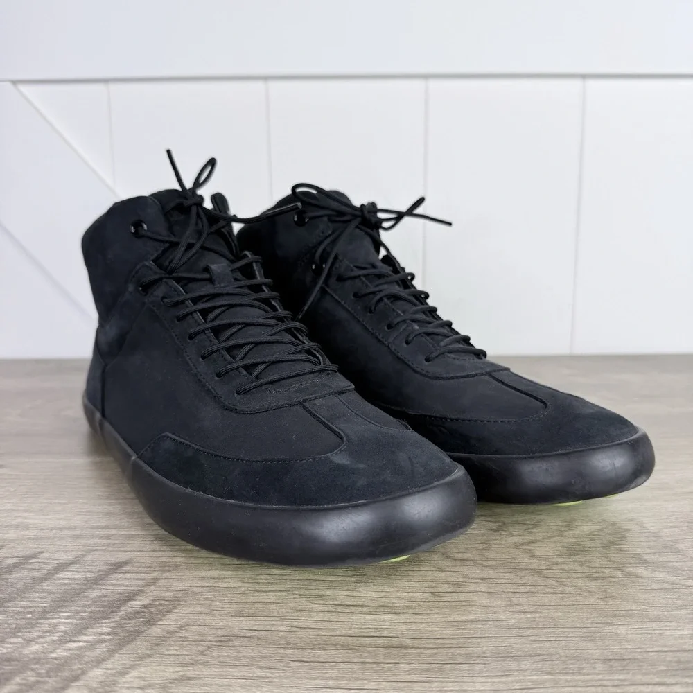 Camper Black Pursuit Men's US 12 12.5 EU 46 Nubuck Hi Top Boots Sneakers Lace Up